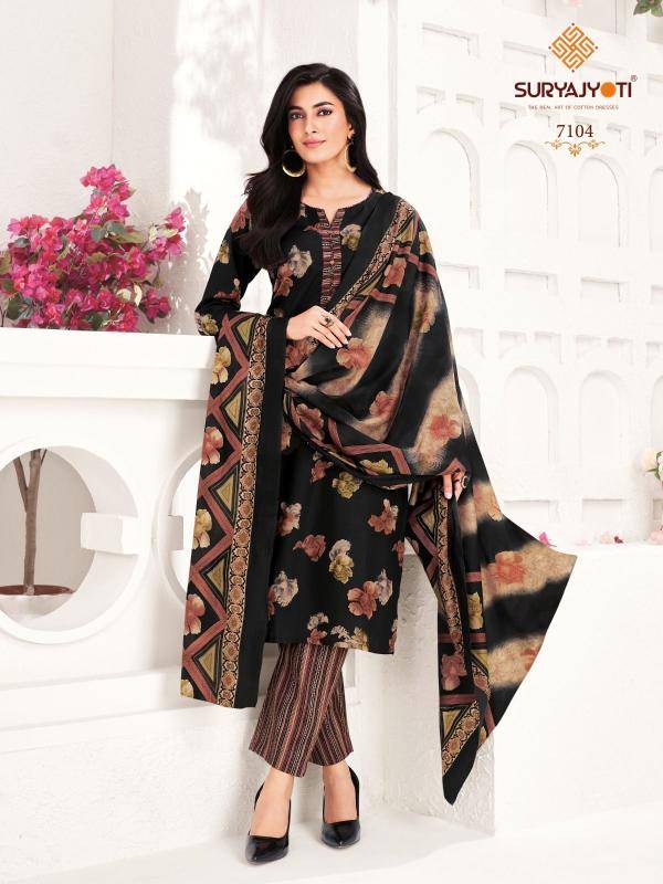 Suryajyoti trendy cotton vol-71 Surat dress material wholesale market